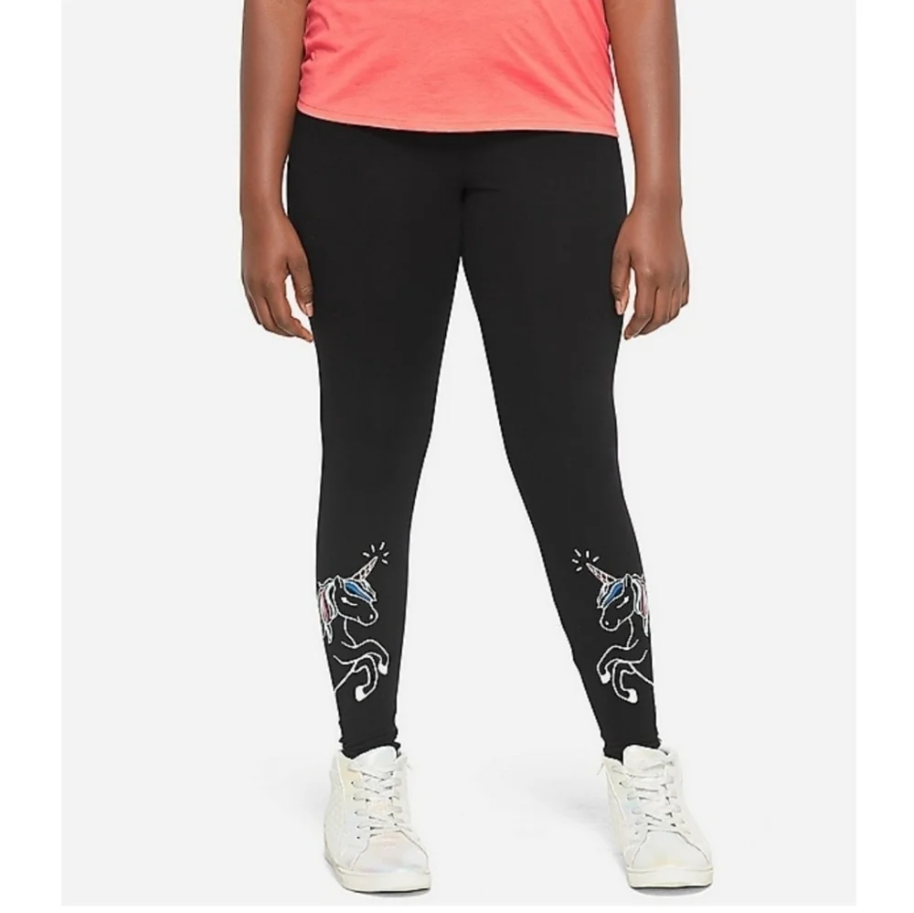 Justice Girl Graphics Leggings Sz 12